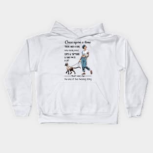 Siamese Cat Once Upon A Time There Was A Girl Who Really Loved Cats And Tattoos Kids Hoodie